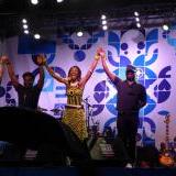 Fatoumata Diawara with the band