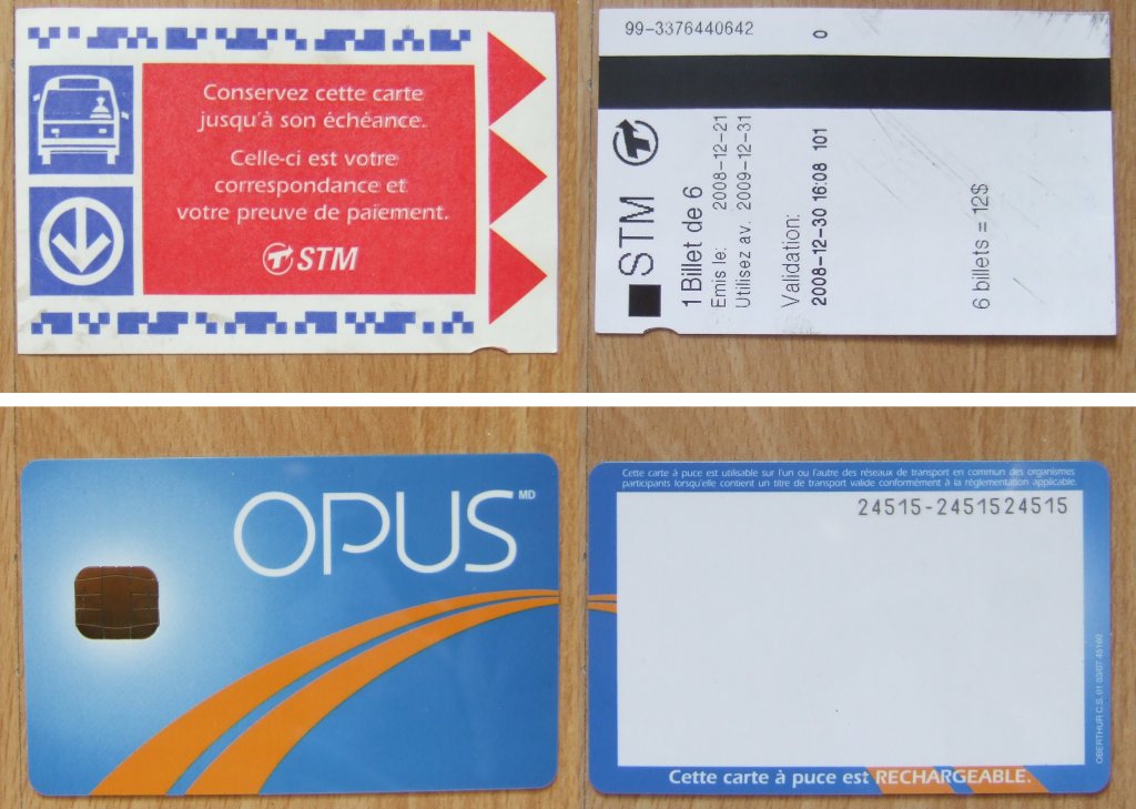 OPUS card and À la carte tickets