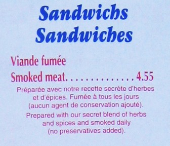 Menu - Smoked Meat