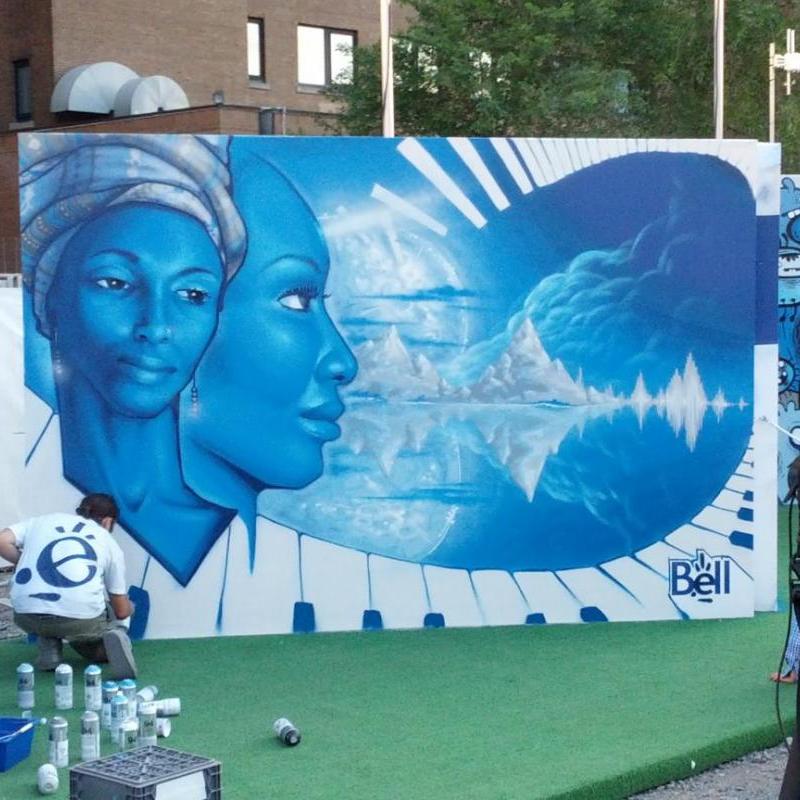 Live aerosol painting Live aerosol painting