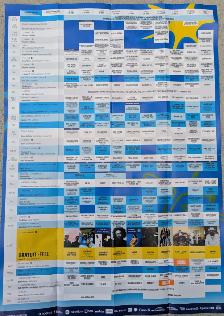 Schedule Montreal Jazz Fest 2026